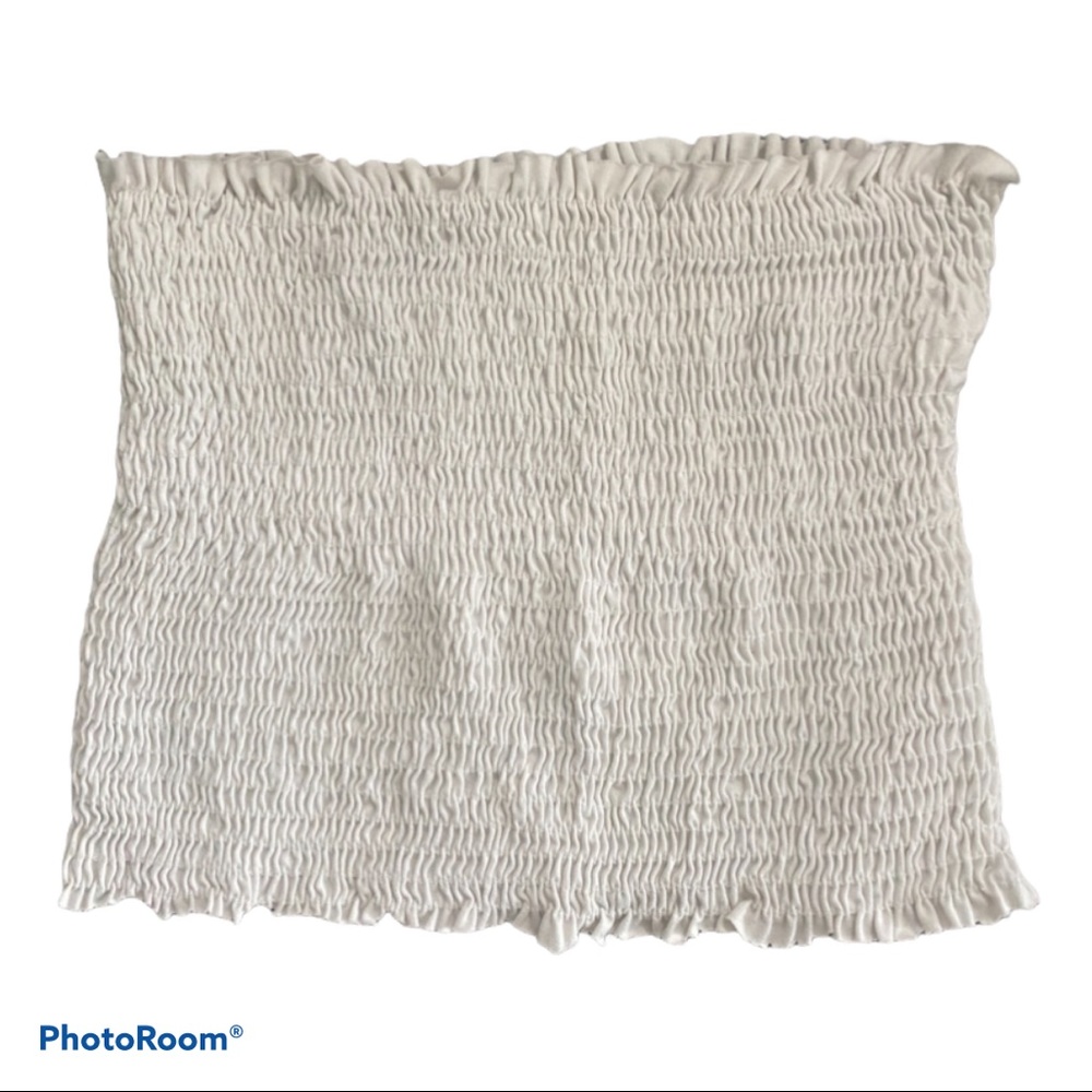 white tube top ruffled size small